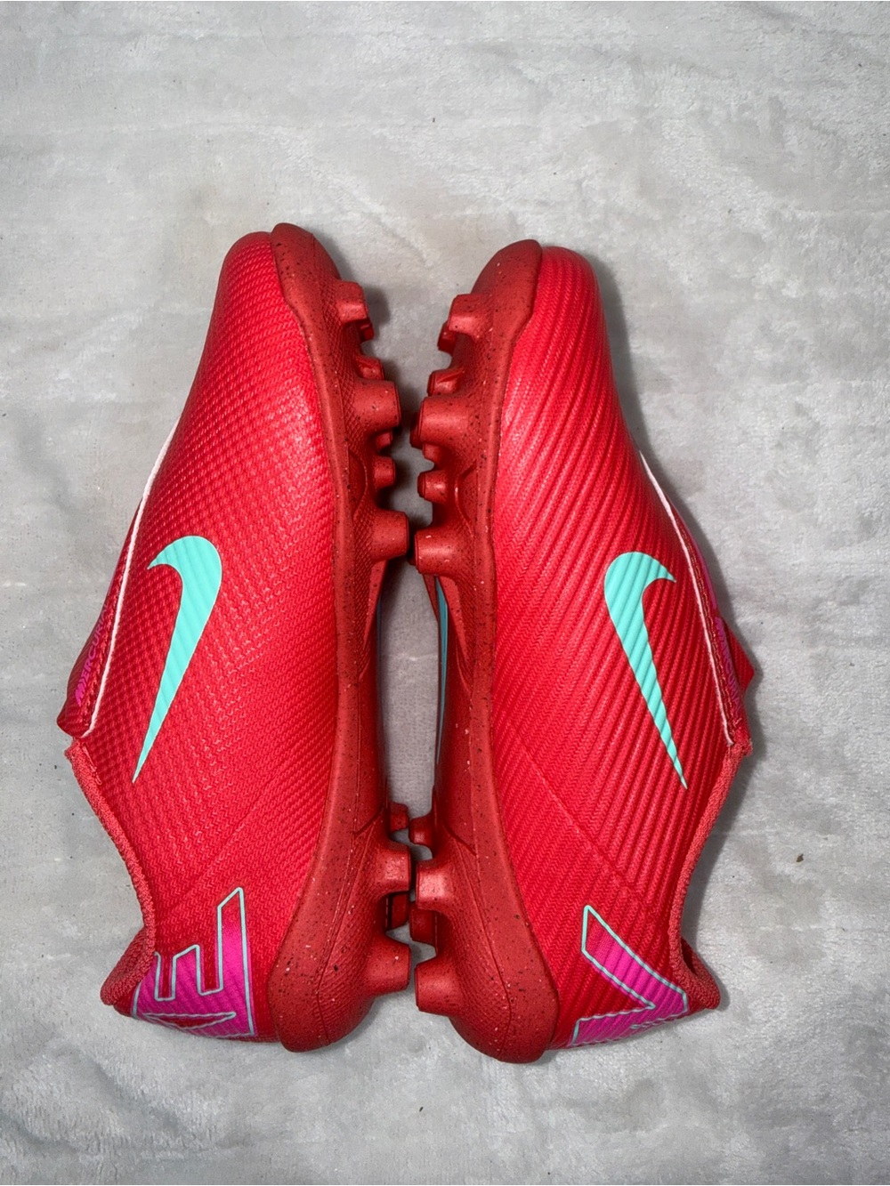 Nike Jr Mercurial Vapor 16 Club Cleats Ember Glow Pink Teal Sz 11C FQ8290-800